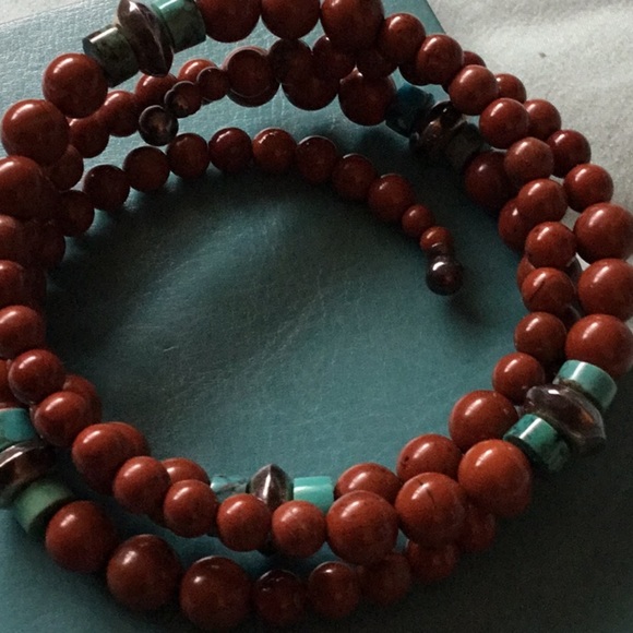 ❤️Beautiful red Jasper with a touch of turquoise, - Picture 3 of 3